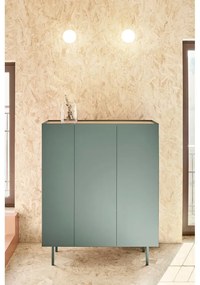 Cassettiera alta verde effetto rovere95x120 cm Arista - Teulat