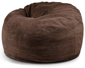 Puof a sacco marrone scuro con rivestimento in velluto a coste Om 110 – SLOWDOWN