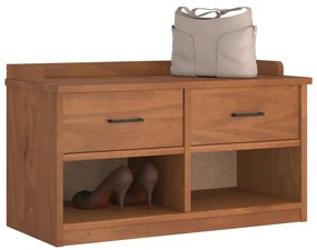 Panca Da Corridoio Sandnes 87x40x50 Cm Legno Massello Di Pino /