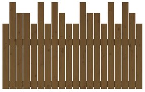 Testiera da parete miele 127,5x3x80cm in legno massello di pino