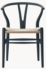 Sedia in legno con seduta intrecciata Wishbone CH24