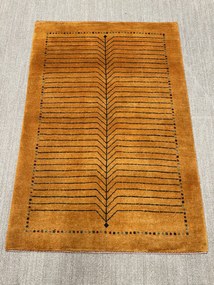 Gashguli Tappeto 120 x 170 Giallo (Iran) Annodato A Mano