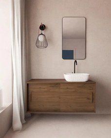 Mobile da bagno sospeso sotto lavabo L 105 x H 25 x P 51 cm bianco, 1 cassetto Velvet