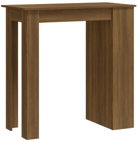 Tavolino da bar con ripiani marrone rovere 102x50x103,5 cm