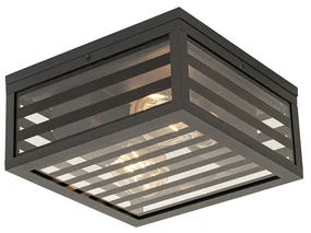 Plafoniera da esterno moderna in vetro nero 2 luci IP44 - Reims