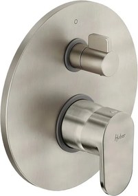 Rubinetto per doccia getto laminare cristallino ad incasso monocomando PLANO nichel satinato HUBER