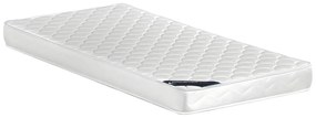 Divano letto a scomparsa 2 x 90 x 190 cm Similpelle Bianco + materasso MATHILDE