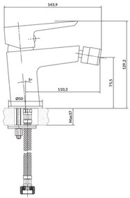 Cersanit S951-347 - Rubinetto del bidet MILLE cromo lucido