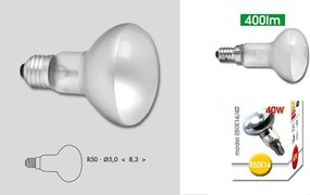 Lampadina per uso intensivo E14/40W/230V - Ecolite