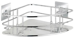 WENKO 23856800-Mensola TURBO-LOC QUADRO ED. 27,5x19,3 cm acciaio inox/lucido. cromato