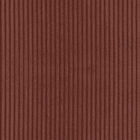 Divano angolare color terracotta (con penisola a sinistra/con chaise lounge) con rivestimento in velluto a coste Merid – Ropez