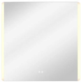 Specchio con illuminazione integrata bagno rettangolare SENSEA L 70 x H 70 x P 3 cm grigio / argento