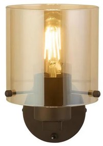 Searchlight 88912-1MO - SWEDEN Lampada da parete 1xE27/60W/230V Marrone/Affumicato