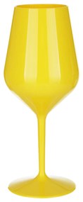 Calice vino in plastica 470 ml giallo