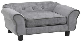 Divano Per Cani Grigio 72x45x30 Cm İn Peluche /