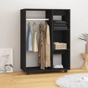 Armadio Nero 80x40x110 Cm İn Truciolato /