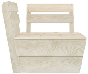 Set Divani da Giardino su Pallet 11 pz in Legno Abete Impregnato