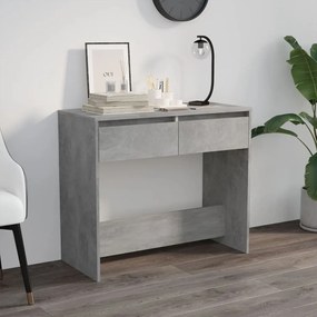 Tavolo Consolle Grigio Cemento 89x41x76,5 Cm İn Acciaio /
