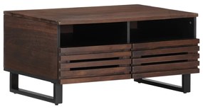 Tavolino Da Salotto Marrone 80x55x40 Cm Legno Massello Di Mango /