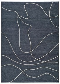 Tappeto da esterno blu scuro con cotone Doodle, 130 x 190 cm Doodle Azul - Universal