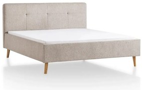Letto matrimoniale imbottito grigio/marrone rete non inclusa 180x200 cm Smart – Meise Möbel