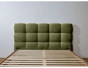 Letto matrimoniale imbottito verde rete inclusa 180x200 cm Kumo - Bobochic Paris