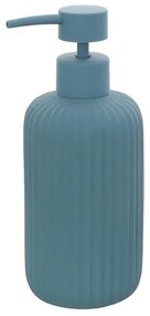 Dispenser sapone blu in ceramica soft touch capienza 330 ml Spring
