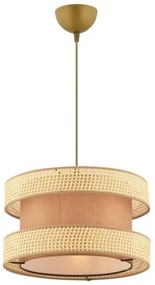Lampadario sospeso a cavo HALO 1xE27/60W/230V marrone/beige