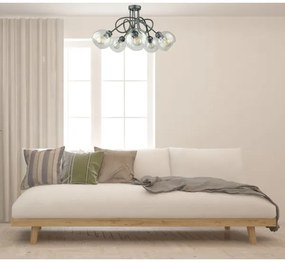 Lampadario a plafone EVIE 5xE27/60W/230V antracite/limpido