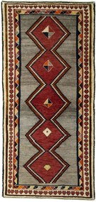 Gabbeh Tappeto 90x200 Nero (Iran) Annodato A Mano
