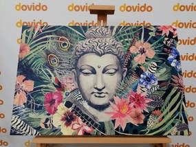 Stampa su tela – Buddha su sfondo esotico