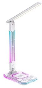 Lampada da tavolo LED RGB dimmerabile ricaricabile touch 7,5W 2700-5300K bianco