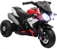 Moto Elettrica per Bambini 6V Nera e Rossa