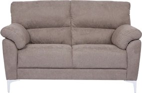 Divano in tessuto a 3 posti 186 cm con braccioli imbottito GIADA Tortora