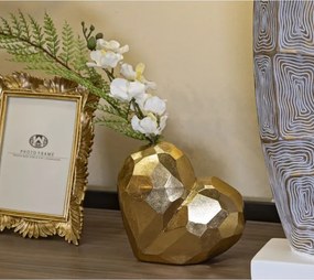 Vaso Heart Gold Cm 19X9X18