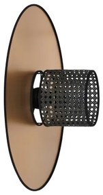 Duolla - Applique TOKYO RATTAN 1xE27/15W/230V diametro 50 cm oro/nero