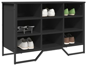 Scarpiera Nera 90x38x61,5 Cm İn Truciolato /