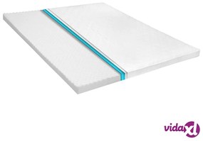 vidaXL Coprimaterasso 140x200cm Schiuma a Freddo Superficie a Onde 7cm