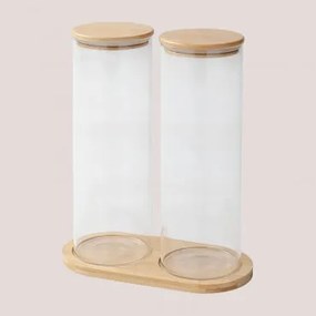 Set di 2 barattoli di vetro (28 cm) Seyne Trasparente - Sklum