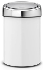 Bidone touch in acciaio bianco 3 l Touch Bin - Brabantia