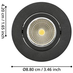 Eglo 33997 - Lampada da incasso LED dimmerabile SALICETO LED/6W/230V nero
