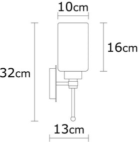 Lampada da parete bianca/argentata Balcova – Opviq lights