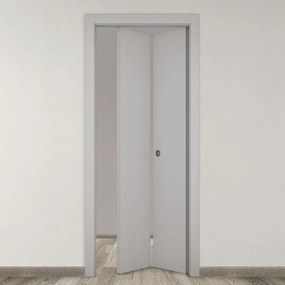 Porta pieghevole a libro simmetrica Cinder grigio L 70 x H 210 cm destra