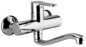 Rubinetto lavello e lavanderia Paffoni Blu a muro in ottone cromo