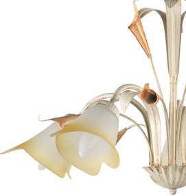 ONLI - Lampadario a sospensione con catena LUCREZIA 5xE14/6W/230V color crema