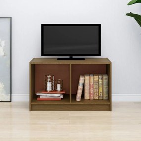 Mobile porta tv marrone miele 70x33x42 cm in legno di pino