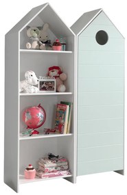 Armadio a giorno bianco e azzurro per bambini 115x171,5 cm CASAMI - Vipack
