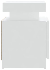 Comodino bianco 45x35x52 cm in legno multistrato