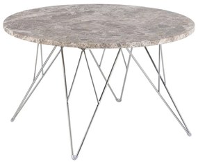 Tavolino rotondo in marmo grigio ø 80 cm Prunus - Actona