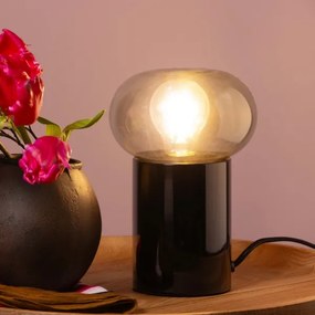 Brilliant - Lampada da tavolo KNUT 1xE27/25W/230V nero/limpido